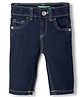 UCB Woven Full Length Washed Denim Jeans - Black