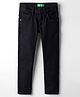 UCB Cotton Woven Full Length Solid Color Straight Fit Jeans - Black