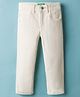 UCB Cotton Woven Full Length Solid Jean - Off White