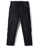 UCB Woven Full Length Solid Colour Denim Jeans With Cargo Pockets - Black