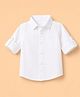 UCB 100% Cotton Woven Full Sleeves Solid Colour Shirt - White
