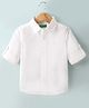 UCB 100% Cotton Woven Full Sleeves Solid Colour Shirt - White