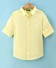 UCB 100% Cotton Woven Full Sleeves Solid Colour Shirt - Yellow