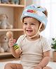 Babyhug Baby Safety Helmet with Rainbow Clouds & Sunshine Print| Head Protector for Crawling Walking & Playing| 100% Cotton Lining| Soft Padding| Adjustable Design| Adequate Ventilation| 360° Coverage