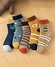 SYGA Pack of 5 Cotton Star & Striped Printed Socks - Multi Colour