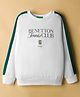 UCB Cotton Knit Full Sleeves Sweatshirt With Benetton Tennis Club Print - Off White