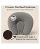 Mihar Mustard Seed Pillow for New Born Baby, Ideal for Round Head Shaping Seed Pillow for 0 to 12 Months Babies (Grey Seed Pillow) ( color and design may vary)