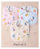 Mihar Essentials Waterproof Feeding Bibs with Snap Button Closure Multi Print Pack of 3- Multicolour (Print May Vary)