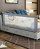 Adjustable Safety Bed Rail Guard for Baby & Kids - Grey| Foldable Bed Guard with Breathable Mesh| Height Adjustable| Storage Pocket| Easy to Install| 1.8M