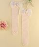KIDLINGSS Cotton Bow Applique Detailed Socks - Light Pink