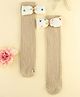 KIDLINGSS Heart Printed & Bow Applique Detailed Socks - Brown