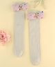 KIDLINGSS Heart Printed & Bow Applique Detailed Socks - Grey