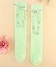 KIDLINGSS Cotton Bow Applique Detailed Ribbed Socks - Sea Green