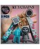 Elecart 3D Squid Game Theme Keychain for Men & Women | Cute Silicone Cartoon Keyring with Hook | Fun Gift for Boys, Girls | Bag, Scooty & Car Key Chain Charm (Pack 2 Front Man & Player)