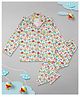 Pyjama Party Pure Cotton Woven Full Sleeves Parachutes Printed Coordinating Night Suit Set - Multicolor