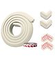 KidDough Baby Proofing Safety Strip, Furniture Edge and Corner Guard - 2 Meters White Edge Protector + 4 Corner Guards, Corner Protector for Sharp Edges, Baby Safety Products