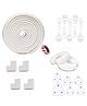 Baby Proofing Kit with 5M Edge Protector, 4 Corner Guards, 6 Socket Guards, 2 Door Guards, 5 Safety Locks, White