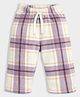 Mi Arcus Knit Checked Pajama - Mauve & White