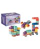 NEGOCIO 50PCS High Density Rubber Baby Teether Soft Play Blocks Set Silicone Building Block Stacking Toy- PACK OF 1- COLOR MAY VARY