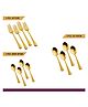 Sanjeev Kapoor  12 Pcs Stainless Steel Cutlery Set  Premium Gold Finish | Includes 4 Tea Spoons, 4 Baby Spoons & 4 Baby Forks | Elegant Spoon & Fork Set for Dining, Kitchen & Daily Use
