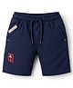 Olio Kids Cotton Knit Above Knee Length Shorts - Navy Blue