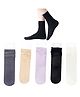 SYGA 5 Pairs Cotton Solid Color Socks - Black & White