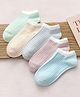 SYGA 5 Pairs Cotton Solid Color Socks - Blue & Pink