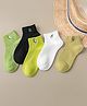 SYGA 5 Pairs Polyester Avocado Printed Socks -Green & White