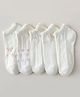 SYGA 5 Pairs 5 Polyester Bow Printed Socks -White