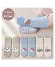 SYGA Pack of 3 Cotton Panda & Elephant Printed Socks - Blue Green & White