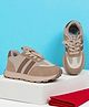 TRUFFLE COLLECTION Colour Blocked & 1987 Numericals Designed WIth Lace Up Closure Shoes - Brown