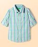UCB 100% Cotton Woven Full Sleeves Shirt With Checks - Multicolour