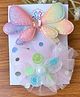 Radhya accessories Set Of 2 Glitter Bow & Floral Applique Detailed Hair Clips - Multi Colour