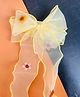 Radhya accessories Bow Applique Detailed & Floral Designed Hair Clip - Yellow