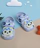 Baby Moo Animal Face Applique Detailed Anti Skid Booties - Blue