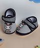 Baby Moo Cartoon Applique Detailed Anti Skid Booties - Grey