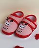 Baby Moo Cartoon Applique Detailed Anti Skid Booties - Pink