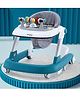 Babyhug 2 in 1 Baby Walker with Anti Fall Protection & Adjustable Height-Blue| Push Walker| Rear Wheels with Speed Control| Soft Padded Seat| Smooth Swivel Wheels| Musical Toy Tray with Engaging Toys