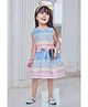 Tiny Girl Cotton Woven Sleeveless Striped Dress - Pink