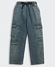 Tiny Girl Denim Mild Washed Cargo Jeans - Dark Blue