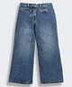 Tiny Girl Denim Woven Washed Wide Legged Jeans - Blue