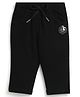 Tiny Girl Cotton Woven Heart Foil Printed Pedal Pants - Black