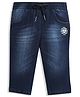 Tiny Girl Cotton Woven Heart Foil Printed Pedal Pants - Blue