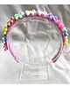 FOLLOW THE NEEDLE Bow Applique Detailed Hair Band - Pink