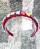 FOLLOW THE NEEDLE Butterfly Designed Hand Made Hair Band - Magenta