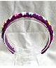 FOLLOW THE NEEDLE Bow Applique Detailed Hair Band - Dark Purple