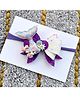 FOLLOW THE NEEDLE Bow & Mermaid Applique Detailed Sequins Embellished Soft Headband - Purple