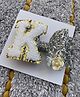 FOLLOW THE NEEDLE Bow & K Applique Detailed Sequins Embellished Hair Clip - Silver