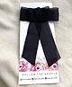FOLLOW THE NEEDLE Solid Bow Applique Detailed Hair Clip - Black
