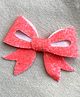 FOLLOW THE NEEDLE Bow Applique Detailed Sequins Embellished Hair Clip - Orange